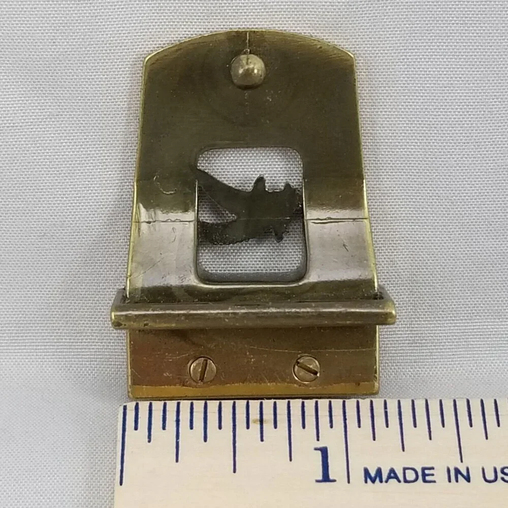 Vintage Belt Buckle Made In Spain Small Dress‎ Clamp Screws Closure Eagle